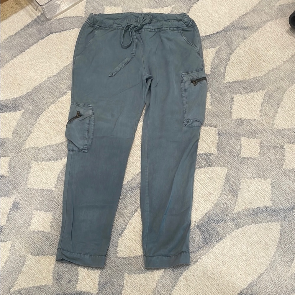 Casual Blue Cargo Pants